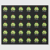 Avocuddles Funny Avocado Couple Pun Dark BG Cadeaupapier (Vlak)