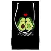 Avocuddles Funny Avocado Couple Pun Dark BG Klein Cadeauzakje (Voorkant)