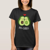 Avocuddles Funny Avocado Couple Pun Dark BG T-shirt (Voorkant)