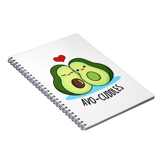 Avocuddles Grappig Avocado Koppel Woordspeling Notitieboek (Rechterzijde)