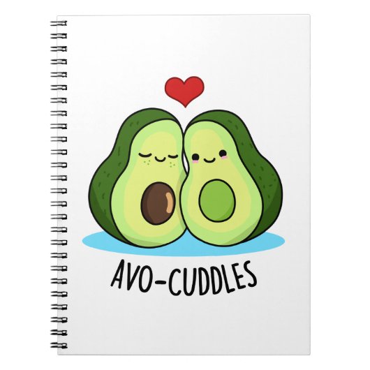 Avocuddles Grappig Avocado Koppel Woordspeling Notitieboek (Voorkant)