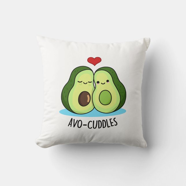 Avocudles Grappige avocado paar pun Kussen (Voorkant)