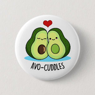 Avocudles Grappige avocado paar pun Ronde Button 5,7 Cm