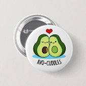 Avocudles Grappige avocado paar pun Ronde Button 5,7 Cm (Voorkant /achterkant)