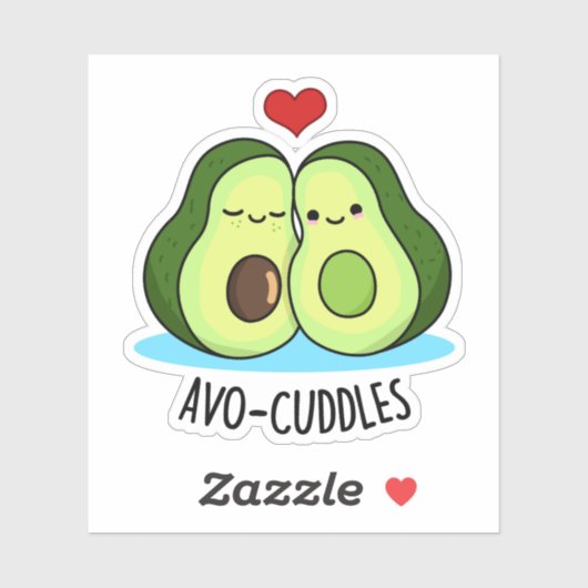 Avocudles Grappige avocado paar pun Sticker (Vel)