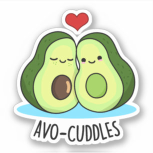 Avocudles Grappige avocado paar pun Sticker