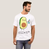 Avogadro's nummer. Cute Avocado Chemist T-shirt (Voorkant volledig)