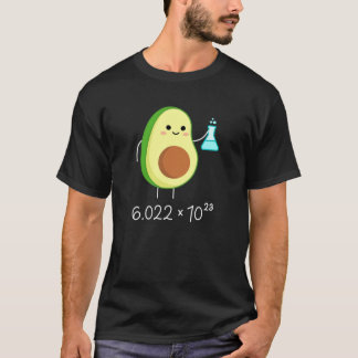 Avogadro's nummer. Cute Avocado Chemist. T-shirt