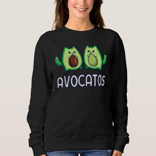 Avogato Avocado Cat Cat Fruit Vegan Trui (Voorkant)
