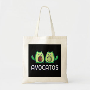 Avogato Avocado Cat Cat Vegan Tote Bag