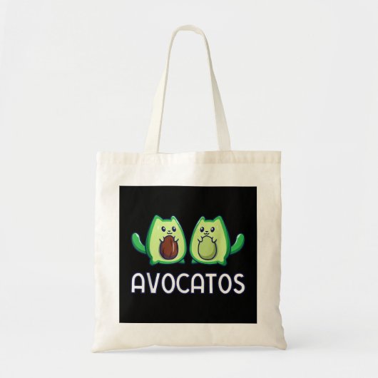 Avogato Avocado Cat Cat Vegan Tote Bag (Voorkant)