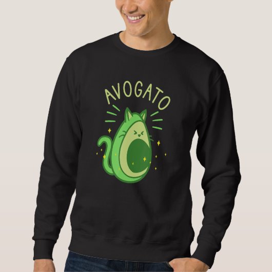 Avogato Avocado Cat Foodie Lover 1 Trui (Voorkant)