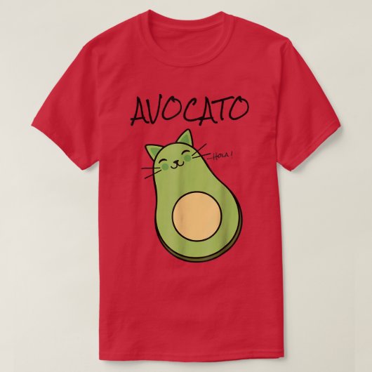 Avogato Avocado Cat Kat Funny Meow Cinco de Mayo T-shirt (Design voorkant)