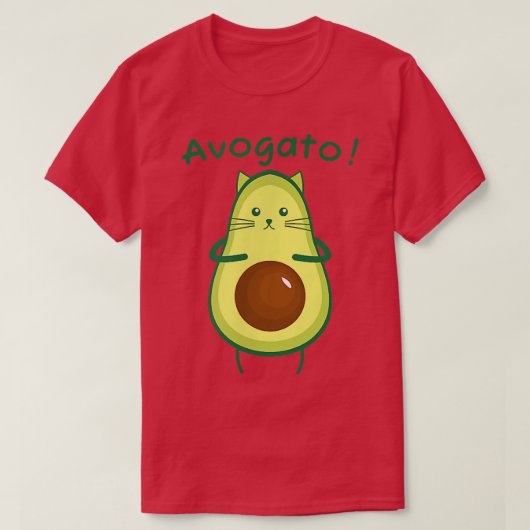Avogato Avocado Kat Foodie liefhebber  T-shirt (Design voorkant)