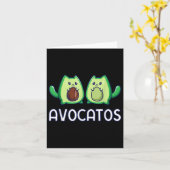 Avogato avocado kat vegan kat kaart (Gele Bloem)