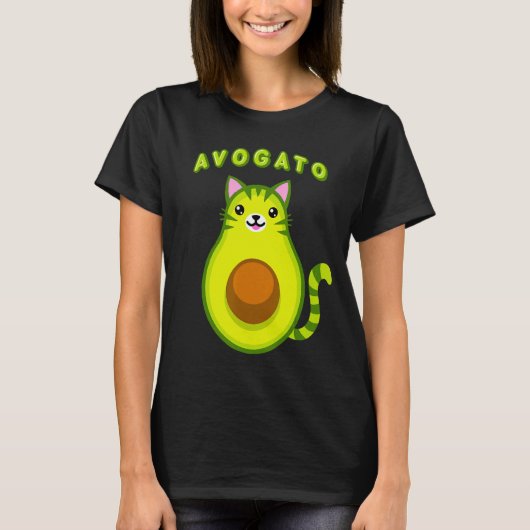 Avogato Cat Avocado Top, Cinco de Meow, Cute Funny T-shirt (Voorkant)