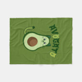 Avogato Cat | Cute en Funny Avocado Cat | Aguacat Fleece Deken (Voorkant (Horizontaal))