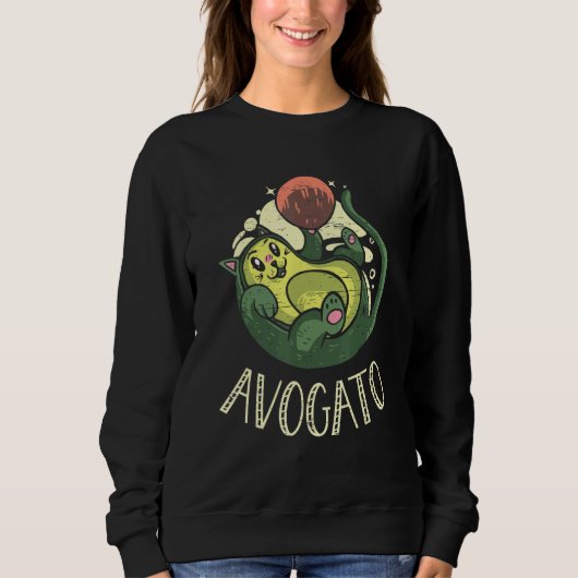 Avogato Cat Feline Meow Guacamole Vegan and Vegeta Trui (Voorkant)