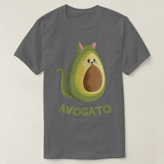 Avogato Funny Avocado Cat Cute Face Graphic T-shirt (Design voorkant)