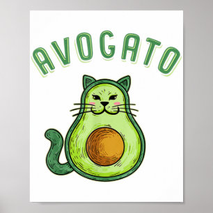 Avogato - Funny Cinco de Mayo Avocado Cat Poster
