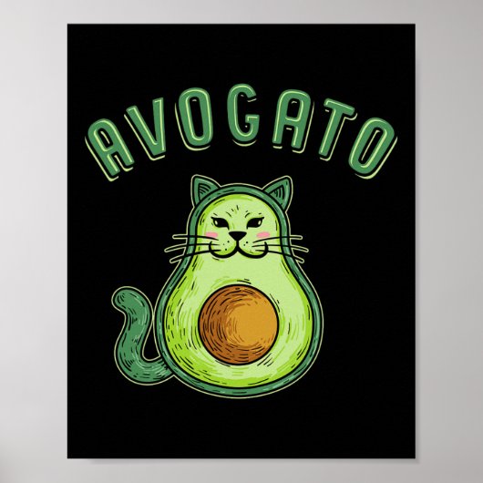 Avogato - Grappige Cinco De Mayo Avocado kat Poster (Voorkant)