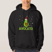 Avogato Kerstmis Cute Cat Avocado Funny Xmas desi Hoodie (Voorkant)
