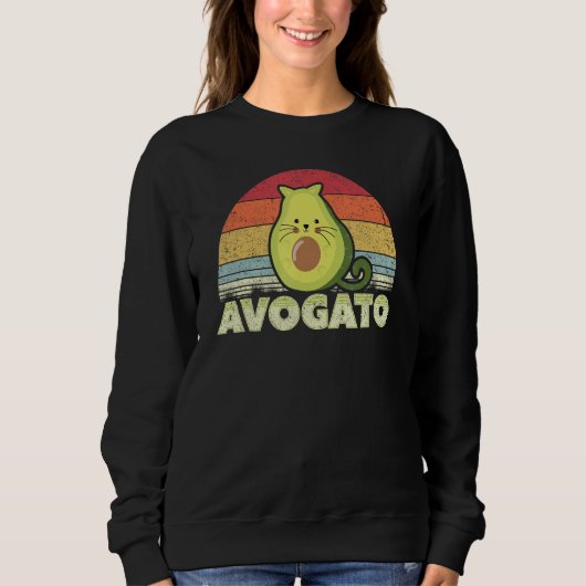 Avogato, Retro Cat Avocado, Cinco de Mayo Trui (Voorkant)