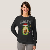 Avogato Santa Avocado Kat Grappig Kerstmis Kat T-shirt (Voorkant volledig)