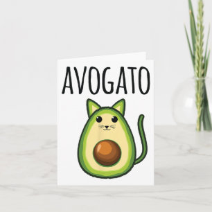 Avogato Shirt voor vrouwen Funny Avocado cat Veget Kaart