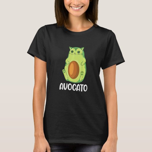 Avogato Vegan Avocado Kat T-shirt (Voorkant)