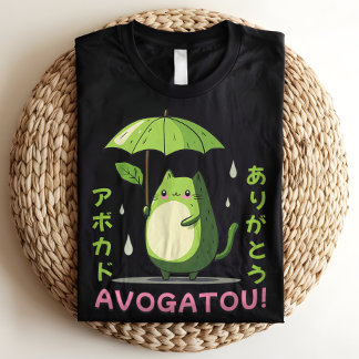 Avogatou Arigato Avocado Pun Schattige Japans Tri-Blend Shirt