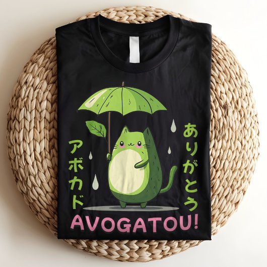Avogatou Arigato Avocado Pun Schattige Japans Tri-Blend Shirt