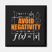 Avoid Negativity Funny Math Mathematician Teacher  Magneet (Voorkant)