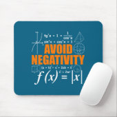 Avoid Negativity Funny Math Mathematician Teacher  Muismat (Met muis)