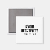 Avoid Negativity Funny Teacher Math Equation Quote Magneet (Voorkant / Achterkant)
