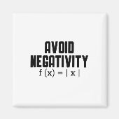 Avoid Negativity Funny Teacher Math Equation Quote Magneet (Voorkant)