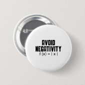 Avoid Negativity Funny Teacher Math Equation Quote Ronde Button 5,7 Cm (Voorkant /achterkant)