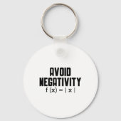 Avoid Negativity Funny Teacher Math Equation Quote Sleutelhanger (Voorkant)