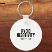 Avoid Negativity Funny Teacher Math Equation Quote Sleutelhanger (Voorkant)