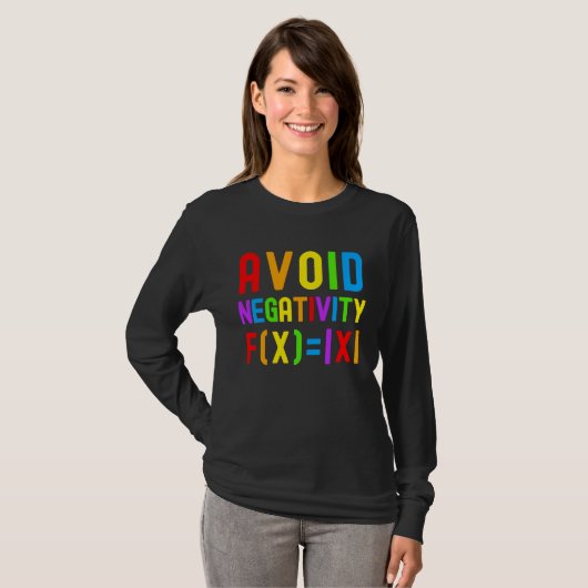 Avoid Negativity   Kids Math Math Equation Math Ge T-shirt (Voorkant volledig)