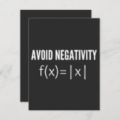 avoid negativity math equation bedankkaart (Voorkant / Achterkant)