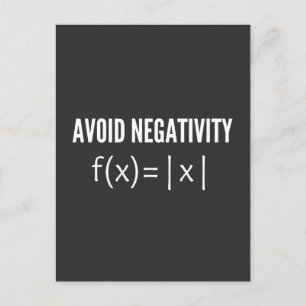 avoid negativity math equation briefkaart