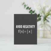avoid negativity math equation briefkaart (Staand voorkant)