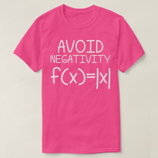 Avoid Negativity Math Equation Funny Teacher Gift T-shirt (Design voorkant)