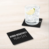 avoid negativity math equation kartonnen onderzetters (Insitu)