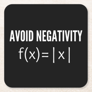 avoid negativity math equation kartonnen onderzetters