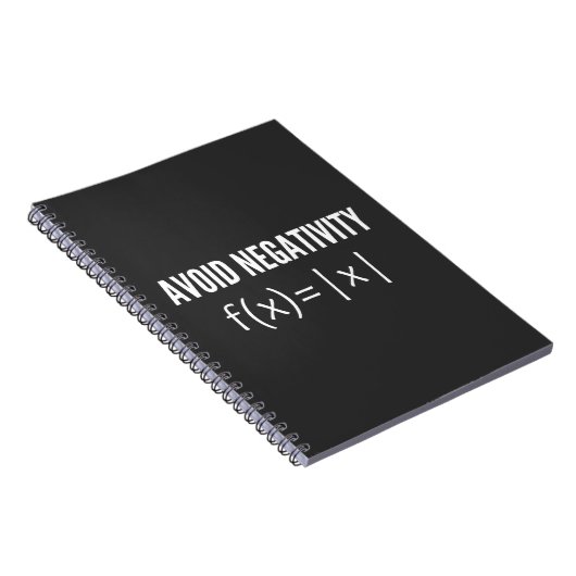 avoid negativity math equation notitieboek (Rechterzijde)