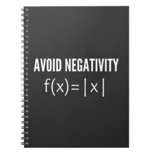avoid negativity math equation notitieboek