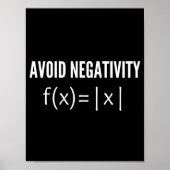 avoid negativity math equation poster (Voorkant)