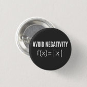 avoid negativity math equation ronde button 3,2 cm (Voorkant /achterkant)